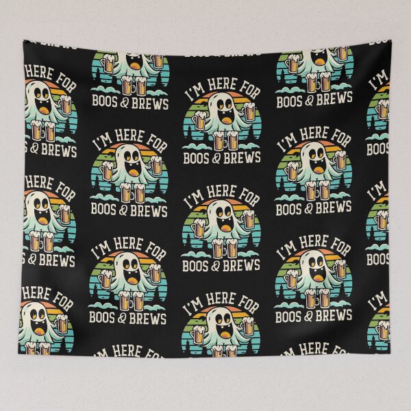 Item preview, I'm Here for Boos & Brews - Funny Halloween Party Drinking designed and sold by reallyrealnow.