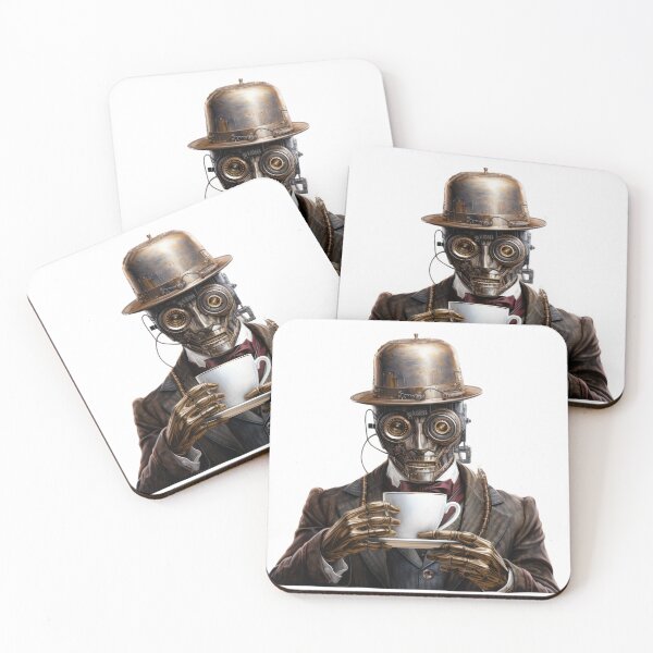 Item preview, Steampunk Coffee Drinker.a designed and sold by SteamJazzCafe.