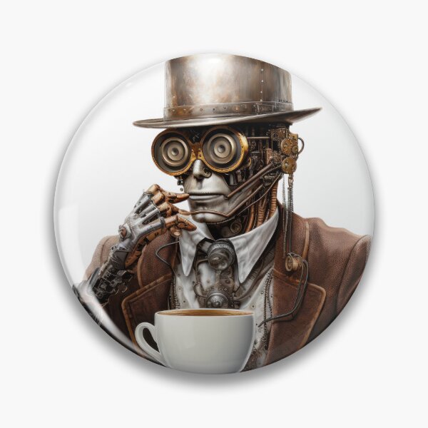 Item preview, Steampunk Coffee Drinker.f designed and sold by SteamJazzCafe.