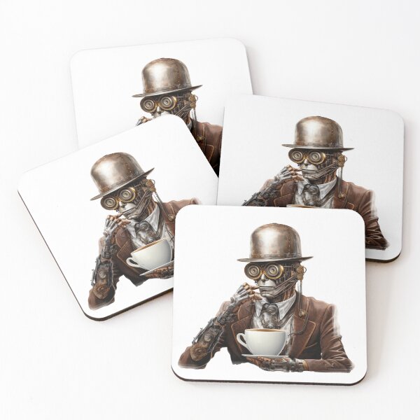 Item preview, Steampunk Coffee Drinker.f designed and sold by SteamJazzCafe.