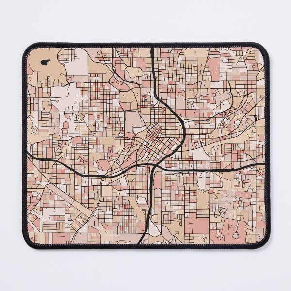 Item preview, Atlanta Map Pattern in Soft Pink Pastels designed and sold by PatternMaps.