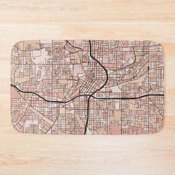 Item preview, Atlanta Map Pattern in Soft Pink Pastels designed and sold by PatternMaps.