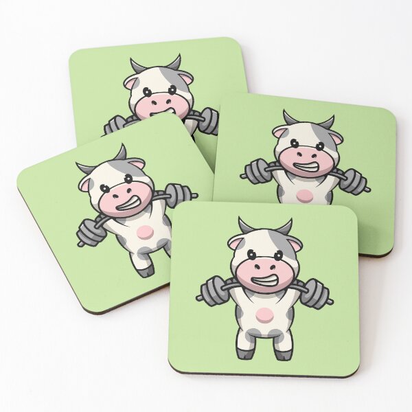 Item preview, Cute cow workout cartoon illustration designed and sold by cubbone.