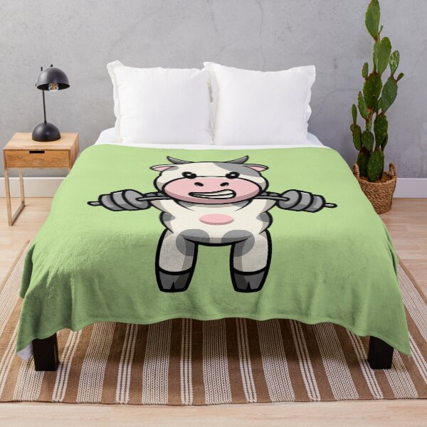 Item preview, Cute cow workout cartoon illustration designed and sold by cubbone.