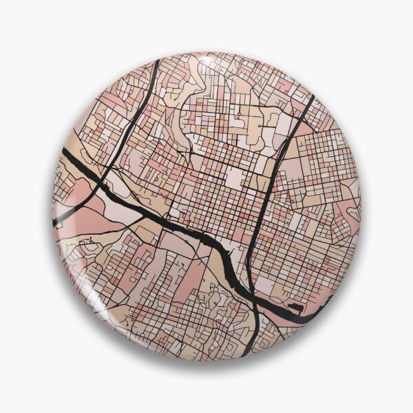 Item preview, Austin Map Pattern in Soft Pink Pastels designed and sold by PatternMaps.