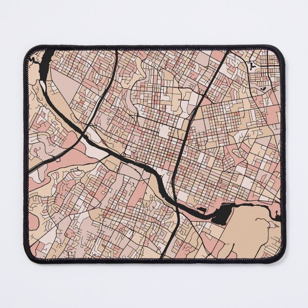 Item preview, Austin Map Pattern in Soft Pink Pastels designed and sold by PatternMaps.
