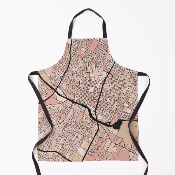 Item preview, Austin Map Pattern in Soft Pink Pastels designed and sold by PatternMaps.