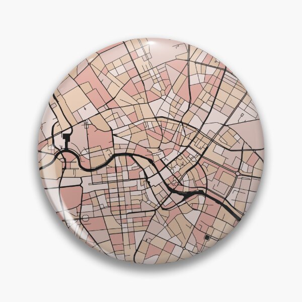 Item preview, Berlin Map Pattern in Soft Pink Pastels designed and sold by PatternMaps.