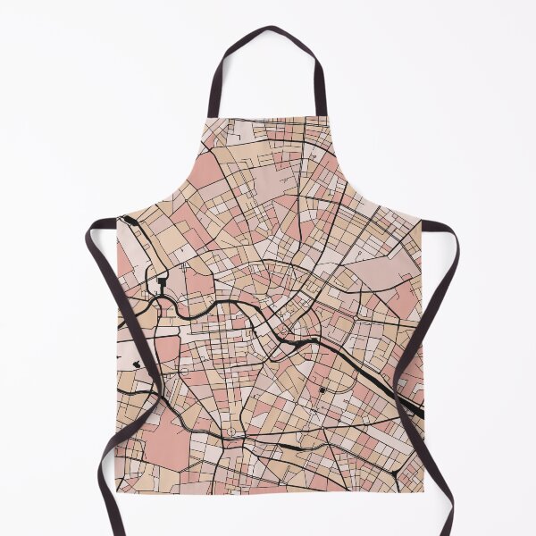 Item preview, Berlin Map Pattern in Soft Pink Pastels designed and sold by PatternMaps.