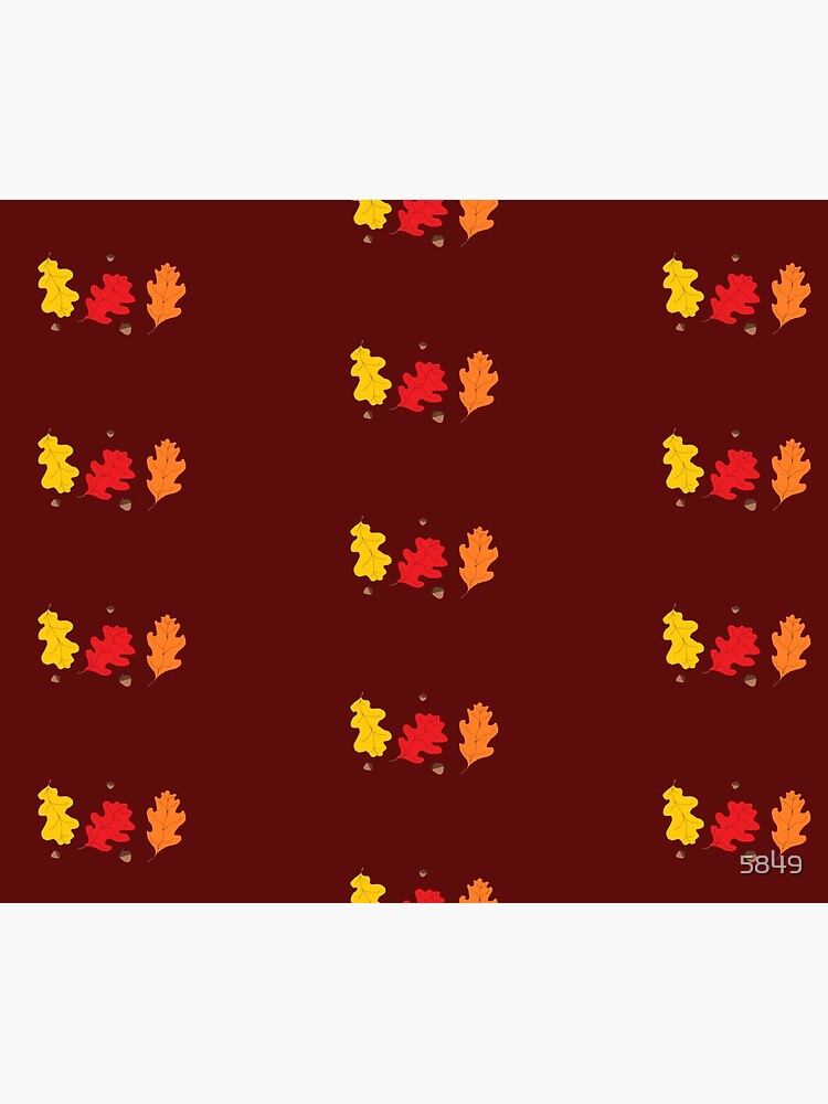 Thumbnail 6 of 6, Throw Blanket, Fall's Oak Leaves and Acorns designed and sold by 5849.