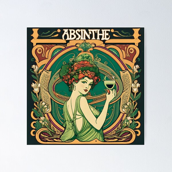Item preview, Absinthe Girl 1920s designed and sold by JeffriesArtCo.