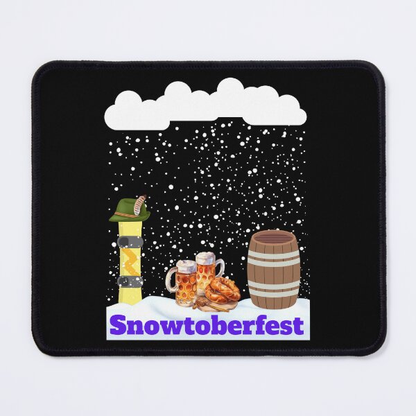 Item preview, Oktoberfest pun oktoberfest apres ski beer and pretzel snow lover snowboard fan  designed and sold by Artstastic.