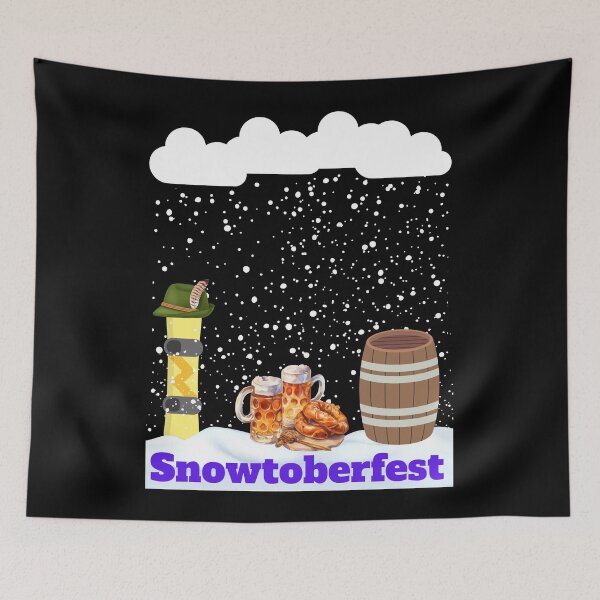 Item preview, Oktoberfest pun oktoberfest apres ski beer and pretzel snow lover snowboard fan  designed and sold by Artstastic.