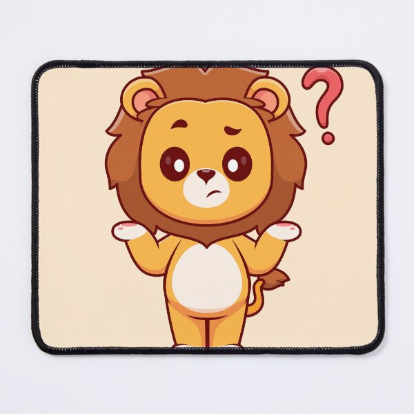 Item preview, Lion's Puzzlement: Cute Confused Lion Cartoon Vector Icon Illustration designed and sold by hjian8219.