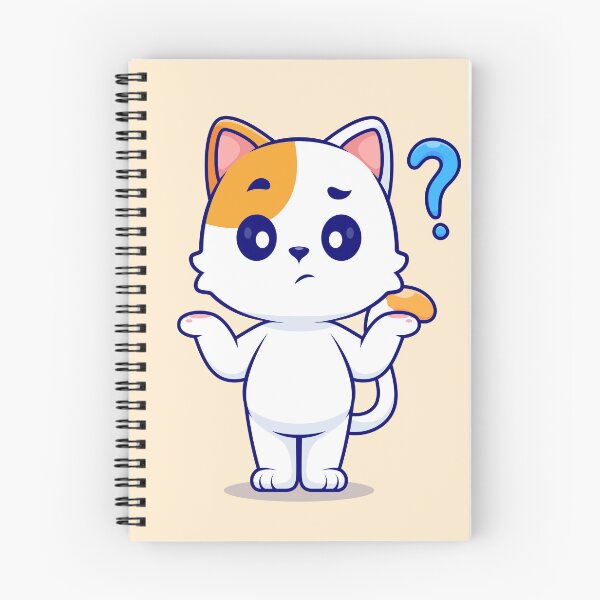 Item preview, Confused Cat: Charming Cartoon Icon for Animal and Nature Enthusiasts designed and sold by hjian8219.