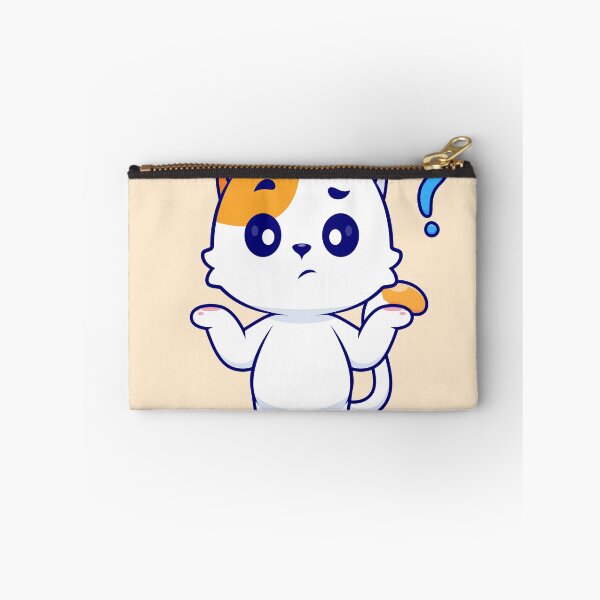Item preview, Confused Cat: Charming Cartoon Icon for Animal and Nature Enthusiasts designed and sold by hjian8219.