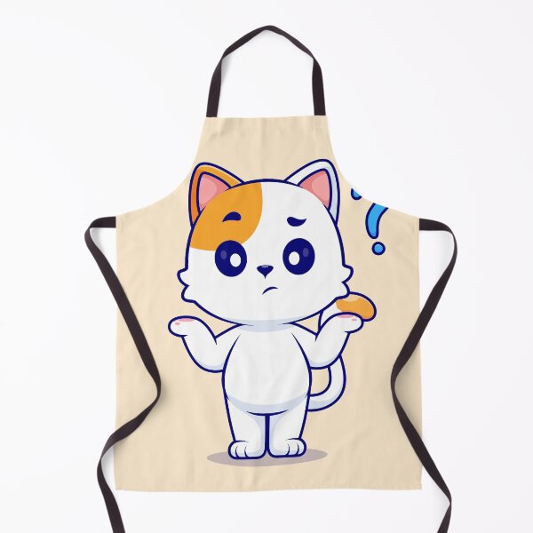 Item preview, Confused Cat: Charming Cartoon Icon for Animal and Nature Enthusiasts designed and sold by hjian8219.