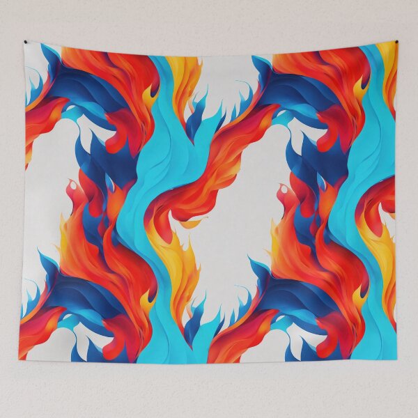 Item preview, Fire and water, energy, abstract art design designed and sold by CoolPixels.