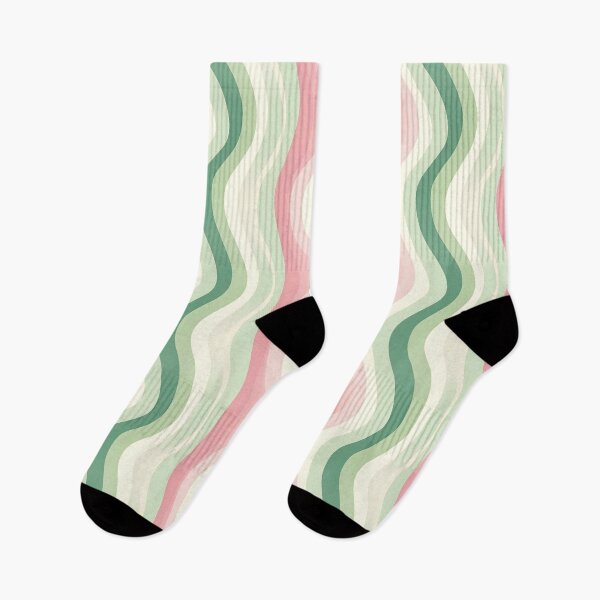 Item preview, Pastel Pink & Green Abstract Stripes Pattern #2 designed and sold by ARTficiallyAnon.