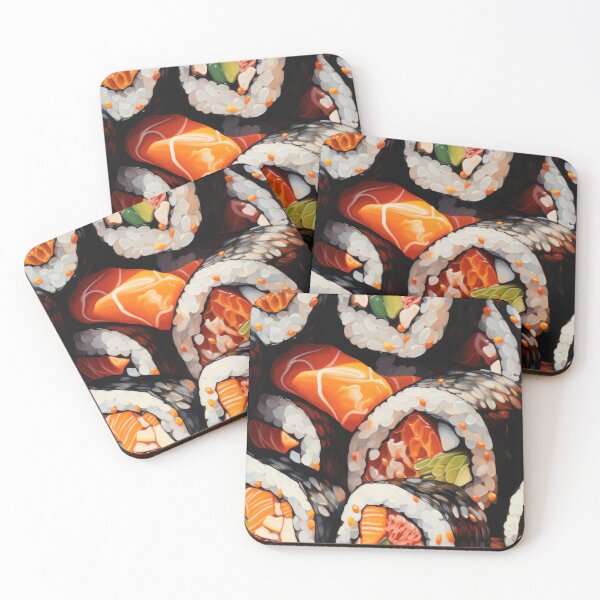 Item preview, Sushi Rolls Pattern designed and sold by Shannon Hilson.