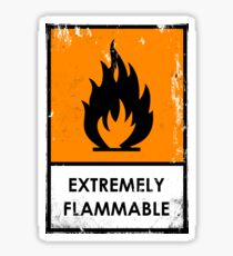 Punk. Chemical Hazard Warning Sign, Flammable Sticker