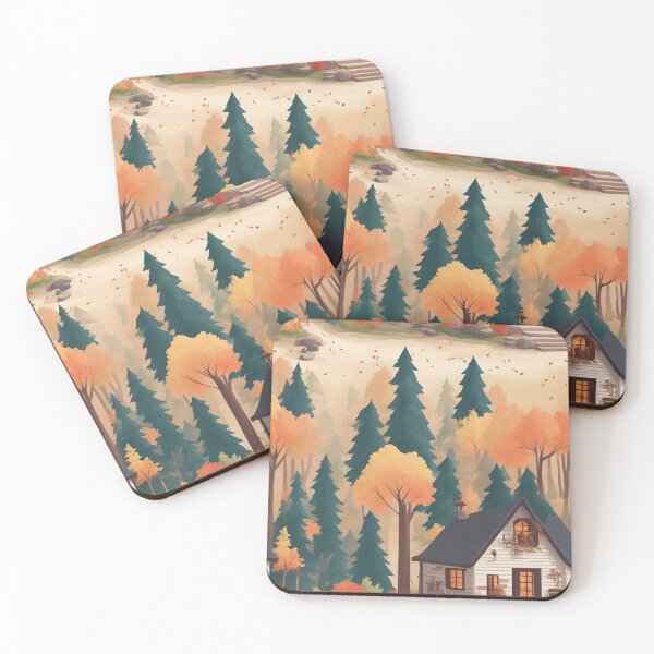 Item preview, Cabin in the woods, fall season designed and sold by CoolPixels.