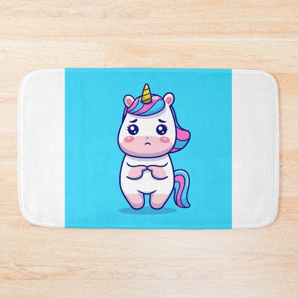 Item preview, Melancholy Unicorn: Adorable Sad Cartoon Icon Illustration designed and sold by hjian8219.