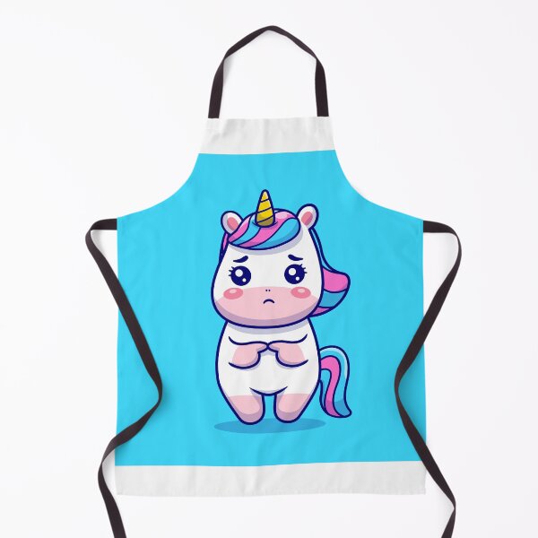 Item preview, Melancholy Unicorn: Adorable Sad Cartoon Icon Illustration designed and sold by hjian8219.