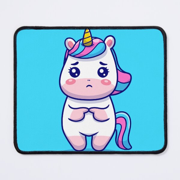 Item preview, Melancholy Unicorn: Adorable Sad Cartoon Icon Illustration designed and sold by hjian8219.