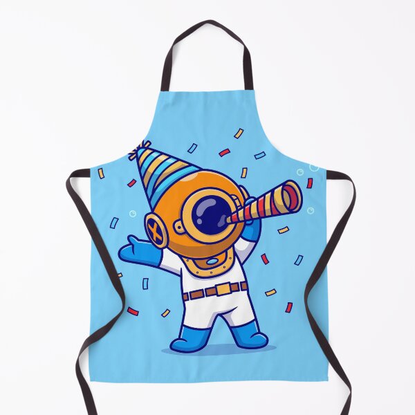 Item preview, Birthday Splash: Cute Diver Celebrate Cartoon Vector Icon designed and sold by hjian8219.