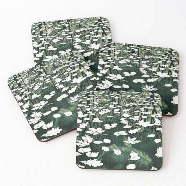 Item preview, Escher - Three Worlds Green Tones designed and sold by johnsondawn.
