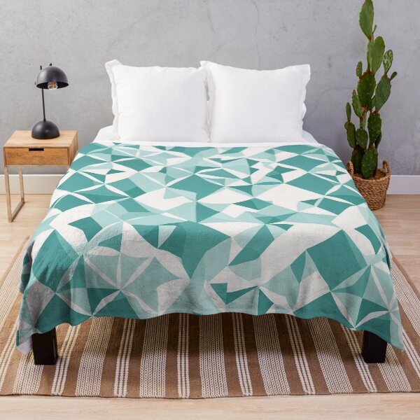 Item preview, Abstract geometric designs in shades of teal designed and sold by CoolPixels.