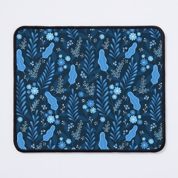 Item preview, Botanical Pattern - Blue - Whimsical Leaves designed and sold by Milies-World.