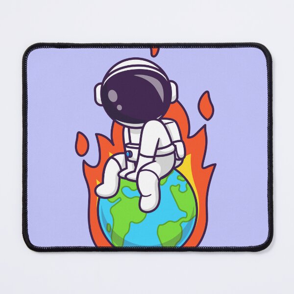 Item preview, Guardian of the Globe: Cute Astronaut Protecting Earth Cartoon Vector Icon designed and sold by hjian8219.