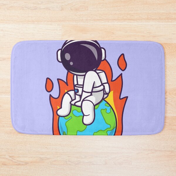 Item preview, Guardian of the Globe: Cute Astronaut Protecting Earth Cartoon Vector Icon designed and sold by hjian8219.
