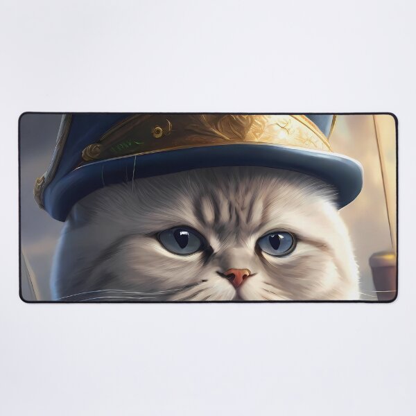Item preview, Scottish Fold cat as a swashbuckling pirate designed and sold by purrfect pattern.
