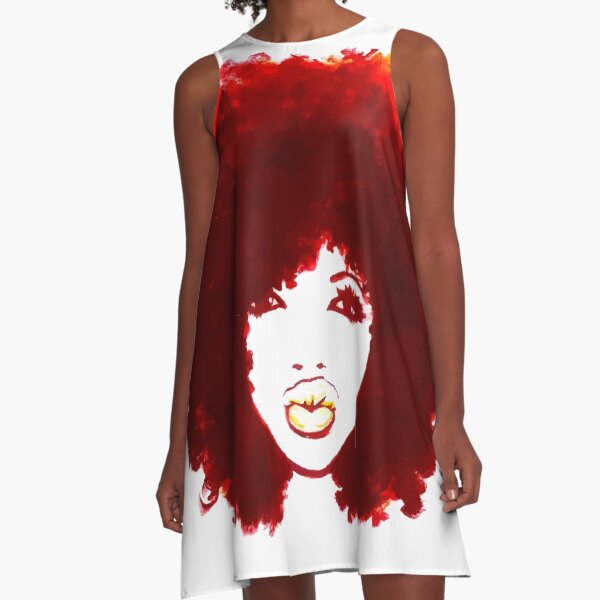 Natural Hair Curly Hair Autumn Afro Tshirt/Tees T-Shirt A-Line Dress