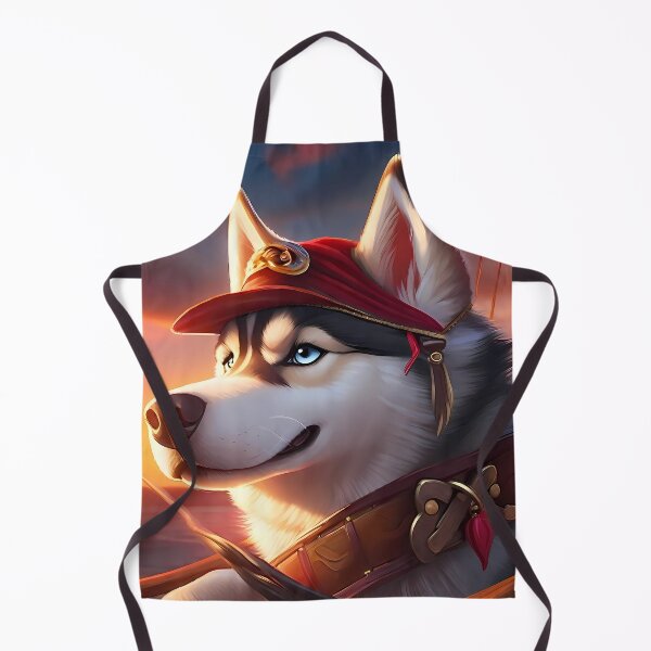 Item preview, Siberian Husky as a daring pirate captain designed and sold by purrfect pattern.