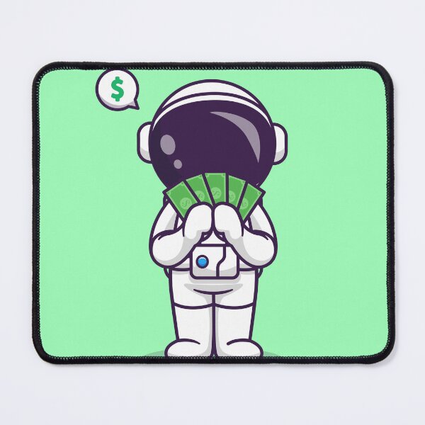 Item preview, Cosmic Finances: Cute Astronaut with Money Cartoon Vector Icon designed and sold by hjian8219.