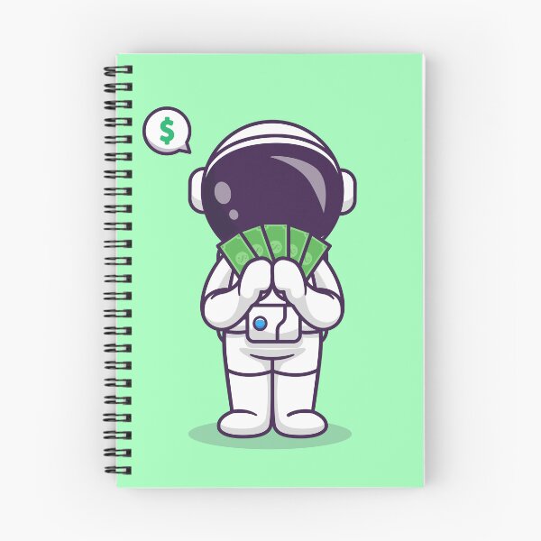 Item preview, Cosmic Finances: Cute Astronaut with Money Cartoon Vector Icon designed and sold by hjian8219.