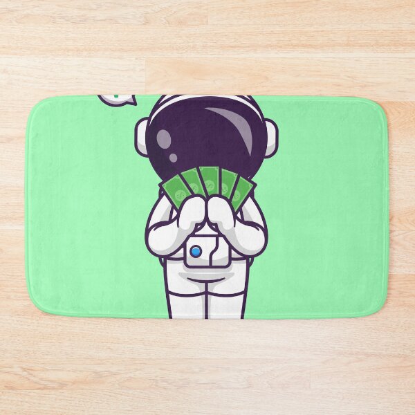 Item preview, Cosmic Finances: Cute Astronaut with Money Cartoon Vector Icon designed and sold by hjian8219.