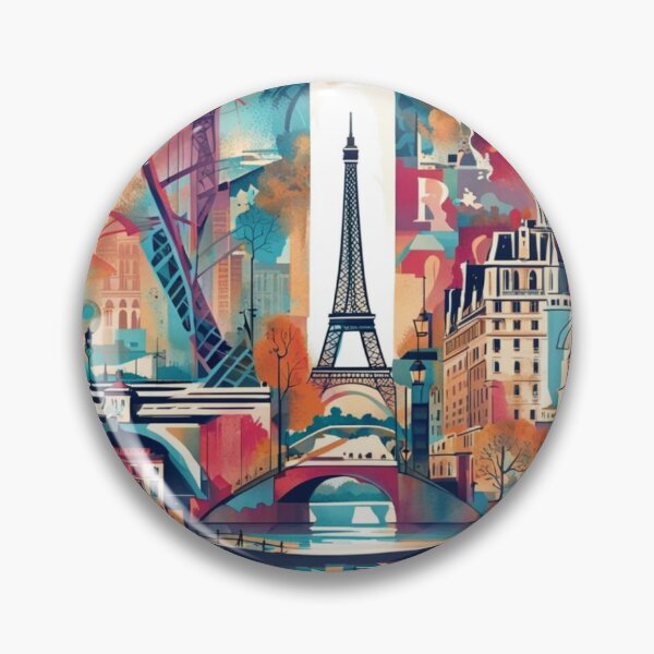 Item preview, Paris abstract art with Eiffel Tower designed and sold by JackFreestone.