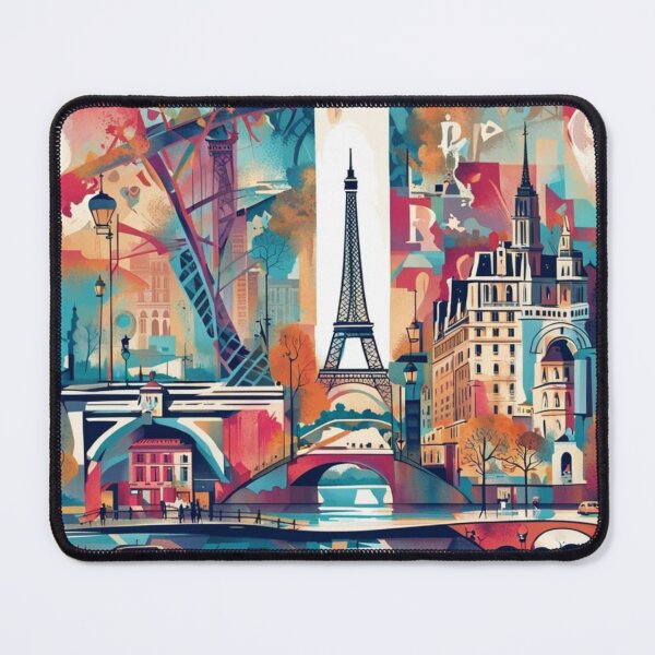 Item preview, Paris abstract art with Eiffel Tower designed and sold by JackFreestone.