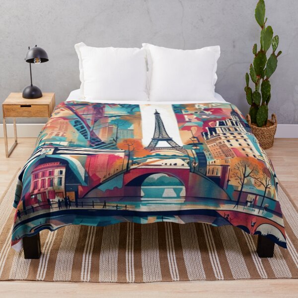 Item preview, Paris abstract art with Eiffel Tower designed and sold by JackFreestone.