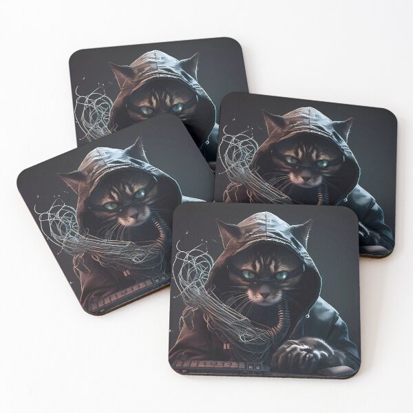 Item preview, “Hacker Meowtrice: The Feline Revolution” designed and sold by Art-Vortex-fr.
