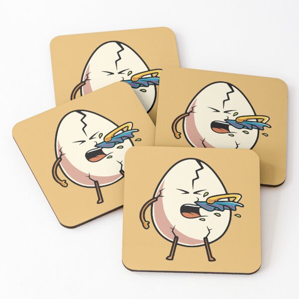 Item preview, Cute egg sneezing cartoon icon illustration designed and sold by cubbone.
