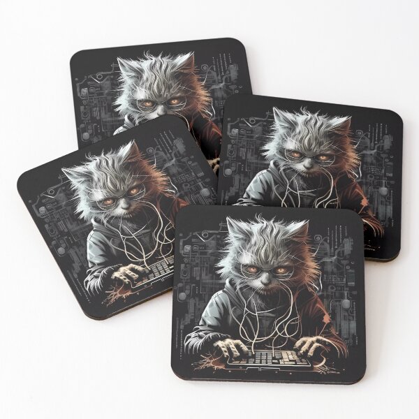 Item preview, “Hacker Meowtrice: The Feline Revolution” designed and sold by Art-Vortex-fr.