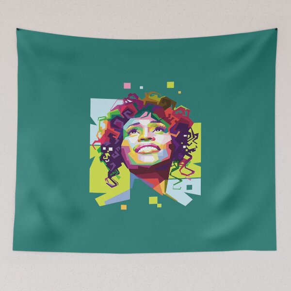 Item preview, Whitney Elizabeth Houston in Pop Art Portrait Style designed and sold by MicBurg.