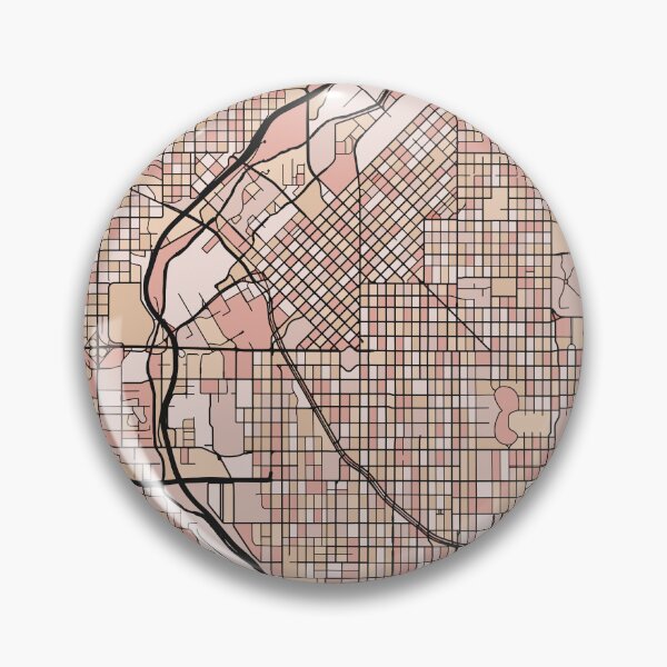 Item preview, Denver Map Pattern in Soft Pink Pastels designed and sold by PatternMaps.