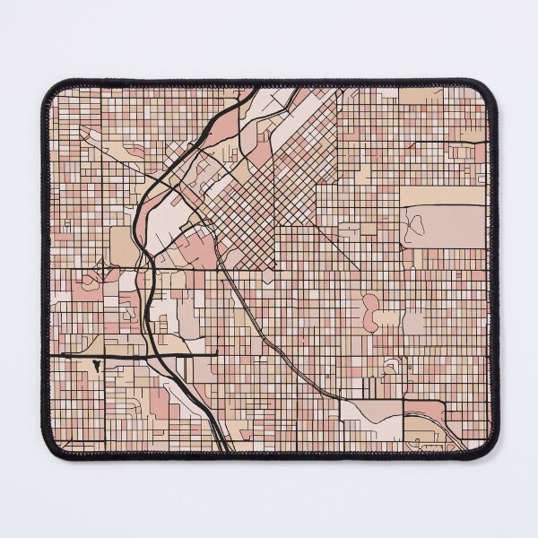 Item preview, Denver Map Pattern in Soft Pink Pastels designed and sold by PatternMaps.